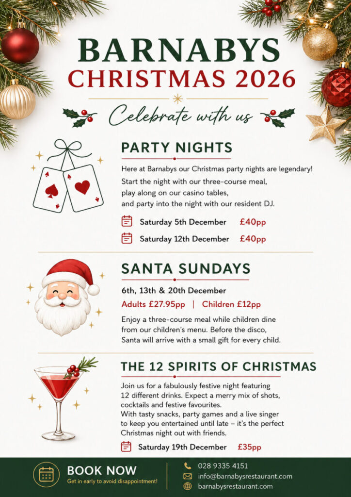 Barnabys Christmas Events 2026